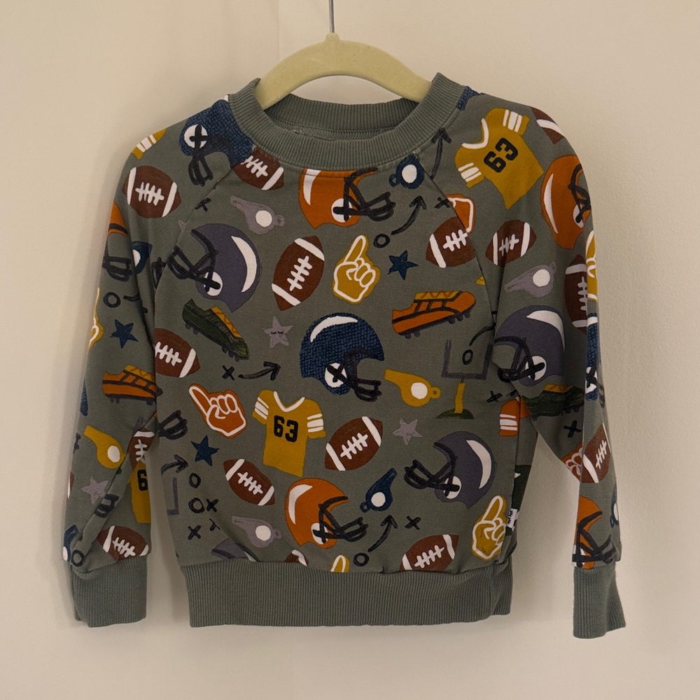 Little Sleepies Sports Theme Sweatshirt - Green and Orange